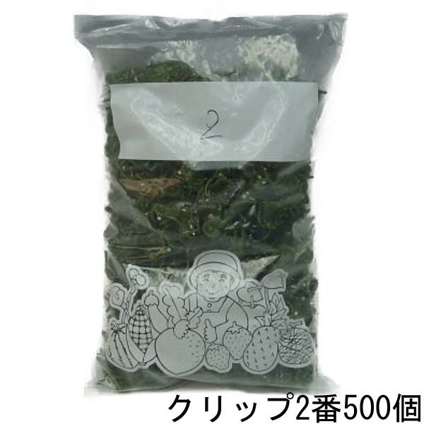 胡蝶蘭、洋蘭用茎止めクリップ 菊型 2番 深緑色 500個入り 1袋